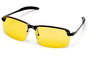 VJK Night Driving Glasses - Blendschutz, HD-Nachtsicht, Klarheitsgläser, Schutzbrillen für Männer, Frauen, die an regnerischen Tagen fahren