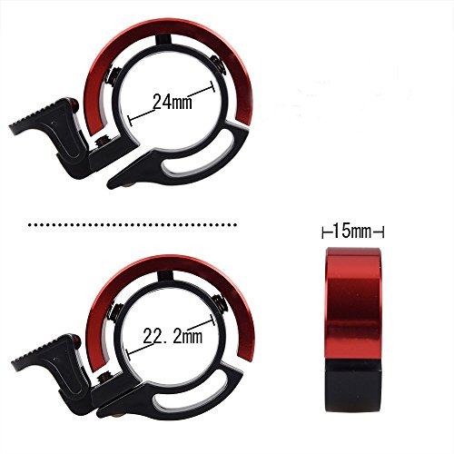 Das neue Invisible Fahrradklingel – fengniao Aluminium Fahrrad Bike Bell Ring Horn Zubehör (6 Farben) Classic Langlebig klare Laut Mountain Bike Invisibles F Bell - 3