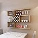 Produktbild DELLT- Helle Walnuss-Farbwein-Schrank-Wand-hängender dekorativer Rahmen-Weinregal-Wandregal Restaurant-Verzierungen Weinregal Moderner minimalistischer Weinkühler-Wein-Gitter ( größe : 120cm )