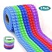 Price comparison product image Block Tapes, 5 Rolls Multicoloured Non-Toxic Silicone Cuttable Reusable Block Tapes Compatible with Lego Building Blocks Toy With 3M Self Adhesive Strips for Kids Christmas Gifts