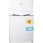 COMFEE' 87L Small Refrigerator, With Countertop Freezer, White | Interior Light, Removable Shelves, Adjustable Thermostats, R