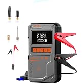 Robeve Auhma 4&rsquo;&uuml; 1 Arada 10000 Mah Şarjlı Ara&ccedil; Ak&uuml; Takviye Cihazı &ndash; Jump Starter, Dijital Hava Kompres&ouml;r&uuml;, Powerbank & LED Fe