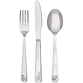 GRÄWE Kinderbesteck Set mit Tiermotiven, 3-teilig, Edelstahl poliert, spülmaschinengeeignet