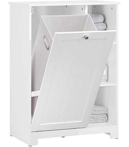 Armoire avec panier à linge intégré Chêne artisan et anthracite - Ciel & terre Commerce