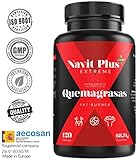 🏆 TESTADO Y CONFIABLE: Suplemento de pérdida de peso testado por terceros, elaborado exclusivamente con ingredientes PREMIUM como extracto de té verde, extracto seco de guaraná, pimienta negra y L-Carnitina Tartrato para ayudar a quemar la grasa del vientre rebelde. Cubierta de cápsula vegetal con cero aditivos. NAVIT PLUS E❌TREME FAT BURNER es el mejor suplemento de pérdida de peso del mercado para apoyar un programa de dieta sólida. Disponible también en farmacias.