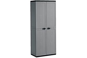 Kis 9732000 0444 01 Jolly Armoire haute Plastique Gris/Noir 68 x 39 x 166 cm