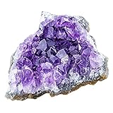 Crystaltears Amethyst Crystal Geode Cluster Raw Amethyst Rock Quartz Healing Crystals Druzy Geode Mineral Specimen Gemstone For Meditation Reiki Healing Home Decor 0.18-0.33 Lb