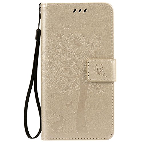 Nancen Tasche Hülle für Sony Xperia X Flip Schutzhülle Zubehör Lederhülle mit Silikon Back Cover PU Leder Handytasche im Bookstyle Stand Funktion Kartenfächer Magnet Etui Schale