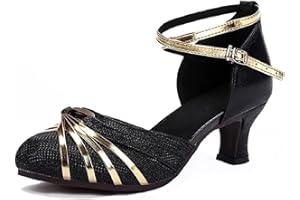 BWGHBH Zapatos de Baile Latino para Mujer, Sandalias Tacón Alto Zapatos de Verano Transpirables de Danza, Tacón de 3.5/5.5cm