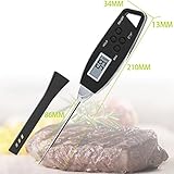 gaddrt Digital Lebensmittel Kochen Thermometer Instant Lesen Fleisch Thermometer für Küche BBQ Schwarz