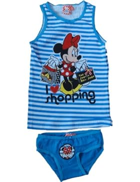 Disney Minnie Maus Unterhemd mit Unterhose in Blau oder Rot gestreift