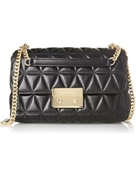 MICHAEL Michael Kors Damen gesteppte Leder Umhängetasche Sloan Schwarz