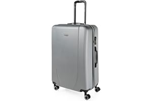 ITACA - Valise Grande Taille 23Kg Rigide Spacieuse XL pour Soute Avion Ultra Résistante avec Cadenas À Combinaison Idéale pour Voyages Longs Et Moyens Séjours, Argenté