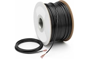 MKGT 12V 24V Single Core Automotive 1.0mm² 2.0mm² Stranded Copper Cable Thin Wall Wire 16.5/25 Amps (BLACK 2.0mm², 20M Coil)