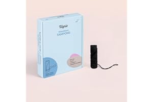 ‎TAYNIE Taynie Waschbare Tampons mittel – Wiederverwendbare Tampons aus Bio-Baumwolle Alternative zu Einwegtampons, saugstark und hautfreundlich, für mittel starke Blutung, 90 °C waschbar, mit Rückholbändchen