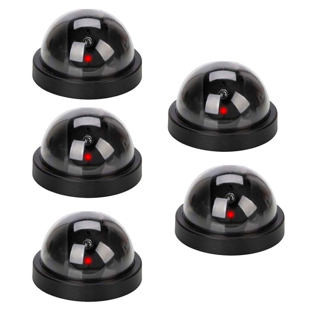 Aqtus 5 Pcs Dummy CCTV Dome Camera with Blinking Red LED Light. for Home Or Office Security Camera
