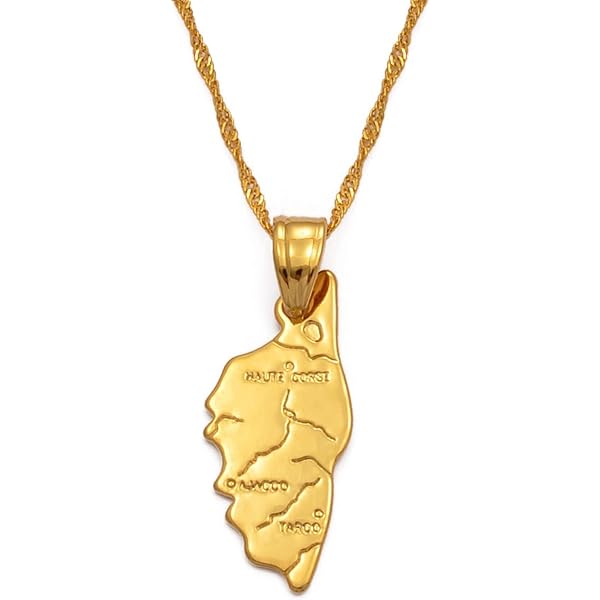 Pendentif Carte De La Corse En Argent Massif 925 - Bijou Neuf Unisexe Bijouxia