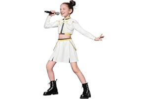 Jackolume - Disfraz de cosplay de Mira Zoey para niñas, disfraz de estrella pop Mira Zoey, Las guerreras K-pop, conjunto completo, traje blanco, disfraz de Halloween, carnaval, fiesta