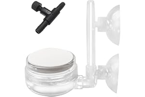 KRYMSON 1 disque d'air d'aquarium - Disque d'oxygène amovible - Pierre à air nano - Diffuseur de dioxyde de carbone silencieux - Convient pour les étangs à carpes koï, les piscines et les grands