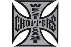 hotrodspirit - Sticker West Coast Choppers 32 cm Croix de Malte Biker USA