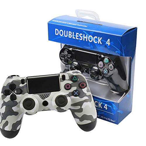 Preisvergleich Produktbild RQINW PS4 Gaming Controller Wireless Bluetooth Gamepad, USB-Aufladung, Vibrationsrückmeldung, Gaming Controller für PS4 (Camouflage Grey)