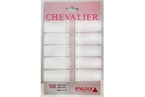 Efalock Chevalier Lot de 100 pinces à cheveux Blanc 5 cm