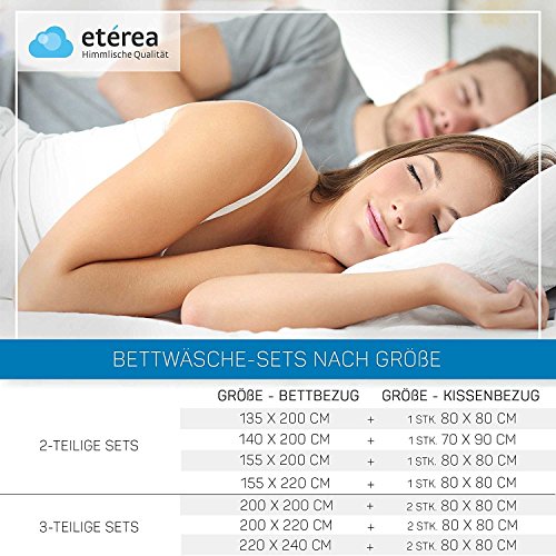 2 tlg. etérea Microfaser Bettwäsche Carola Streifen Gestreift Schwarz Weiß, 135×200 cm + 80×80 cm - 2