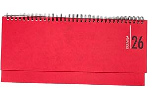 BUFFETTI NOVIDEA DESK PLANNER PLANNING SETTIMANALE 2026 SPIRALATO ROSSO 30x13 cm