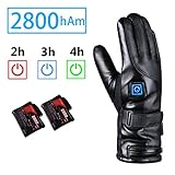 DDPHC Hommes Femmes Électrique Gants Chauffants Alimenté par Batterie Imperméable À l'eau Thermique Moto Neige Ski Équitation Sport Mitterns Hiver Chaud