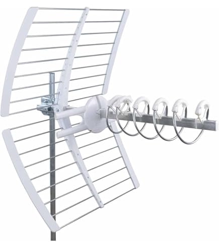Antenne Râteau UHF Trinappe Amplifiée TNT Hertzienne à fiche F Astrell