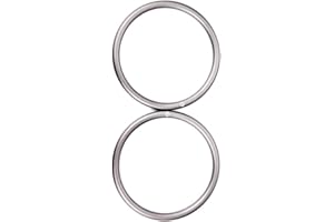 Topind Anillos de aluminio para portabebés y cabestrillos de 7,62 cm, tamaño grande, 2 unidades, color gris