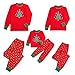 Produktbild Schlafanzug Weihnachten Familie, Cooljun Weihnachts Xmas Weihnachtspyjama Nachtwäsche Hausanzug Sleepwear Sweater Set Damen Herren Kinder (L, Damen)
