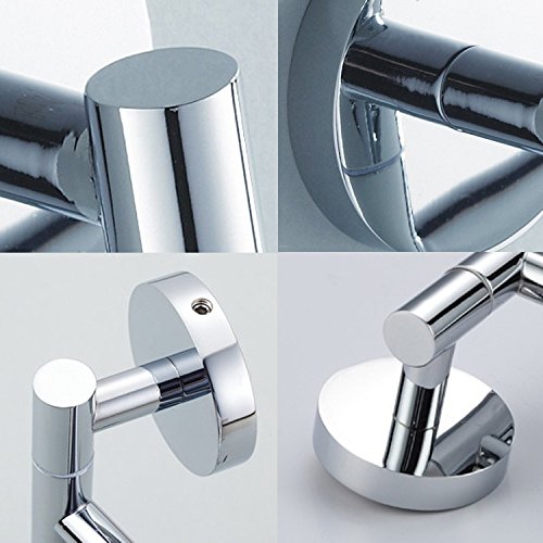 GDrems Handtuchhalter zur Wandmontage aus Metall Edelstahl glänzend 3 beweglich Badezimmer Küche Hlter poliert - 3