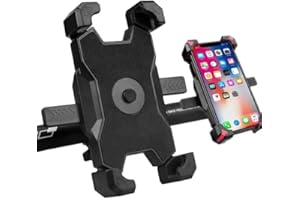 EmeBé Soporte de Teléfono Móvil para Moto, Bicicleta y Patinete Eléctrico, Antivibración, Fácil Instalación, Compatible con iPhone y Samsung, Smartphone, Universal