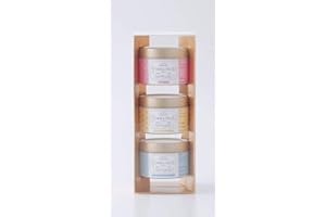 Un Coffret-cadeau de Thé Aromatisé par CHILL TEA Tokyo - Thé Vert 100% Japonais en Feuilles - Sakura, Gingembre Citron, Fruits & Fleurs - 30g* 3 Boîtes métalliques