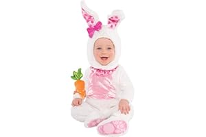 amscan - 997537 - Déguisement Lapin - 12-18 Mois, Blanc