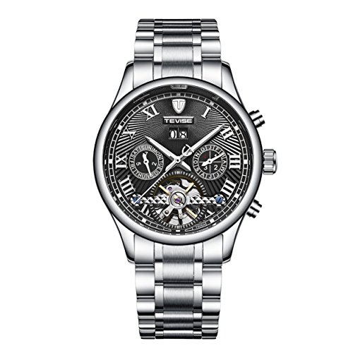 Preisvergleich Produktbild HerrenuhrHerrenuhr Mechanisch,Tevise T806A Luxuxmann Mechanische Uhr-Wasserdicht Leuchtende Stahlband-Uhr