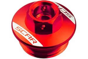 SCAR Tappo Olio Motore Compatibile con HONDA CRF 250R 450R 250RX 18-26 - Rosso