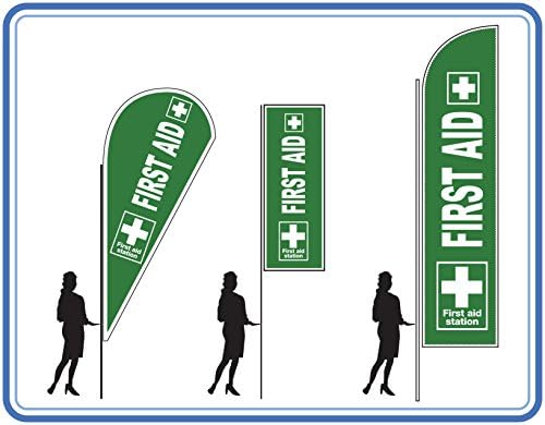 Pro Flag Kit First Aid 2 with FREE Base (Pro 200 Teardrop (205cm/6.7ft) (255cm/8.4ft))