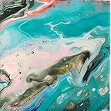 Unikat Exklusive-ART Malerei abstrakt Bild handmade öl original painting acryl modern XXL Titel: Am Fluss (20 cm x 20 cm)