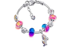 YIZHIXIANGQ Braccialetti da Ragazza, Bracciale con Ciondoli Regolabili, Bracciale con Ciondolo, Braccialetti Amicizia Ragazze, Bracciale per Feste di Compleanno delle Ragazze