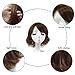 Rabbitgoo® Dark Brown Short Bobs Cosplay Wigs for Women with Lace Front fringe Curly Wigs Wave with Wig Cap High Quality Heat Resistant 19cm/28cm