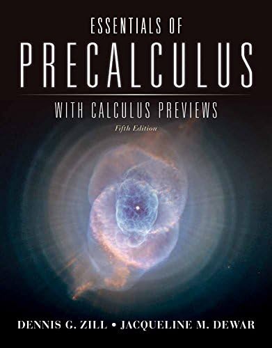 Essentials Of Precalculus With Calculus Previews