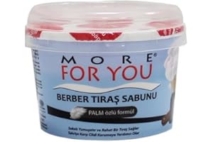‎MORE FOR YOU More For You Rasierseife mit Seifenschale 140gr - erfrischende und belebende Rasierseife für sensible Haut - Perfekt für die Rasur mit Rasierhobel & Rasiermesser - 140g (1er Pack)