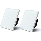 BSEED Touch Switch Wall Light, Glass Panel with Pilot Light, Without Wifi | Touch Switch with Indicator Light, LED Backlight,