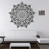 Longra Wohnaccessoires & Deko Mandala Flower indischen Schlafzimmer Wand Aufkleber Kunst Aufkleber Wandbild Home Vinyl Familie Wandaufkleber Wandtattoo - 4