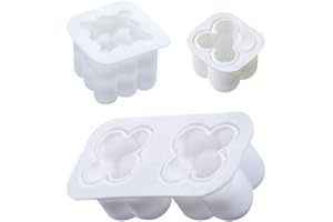 SIMUER Vela Moldes, Bricolaje Velas Molde 3D Bola Cubo de Rubik de Artesanía Adornos Vela perfumadaSilicona para la Pasta de azúcar Bizcocho, Muffin, Pudín, Jabon, Pastel