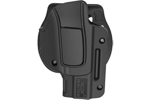 OMITAC Glock19 Fondina per pagaia, fondina OWB per Glock 19 23 32 Gen 1,2,3,4,5 Fondina tattica per pistola per mano destra fondina in polimero Antolock rilasciata/indice rilasciato con dito