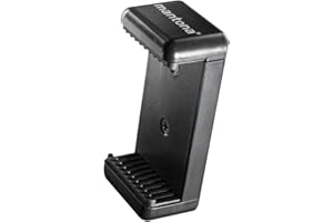 Mantona Smart Stand Halterung inkl. 2x 1/4 Gewinde Stativadapter für Smartphone bis 8,5cm Breite
