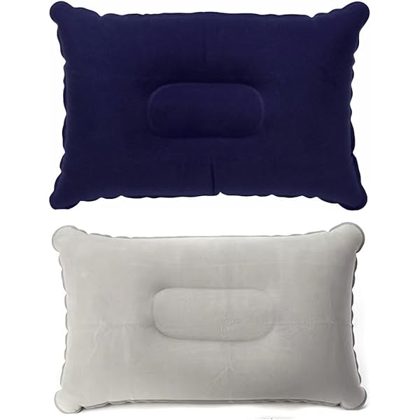 Cuscini Gonfiabili Per Viaggio - 4 Pezzi, Pieghevoli, Per Spiaggia E Campeggio, Morbido Velluto 47x35 Cm